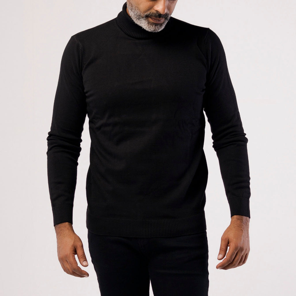 100% Cotton Knitted Single-Layer Turtleneck Sweater