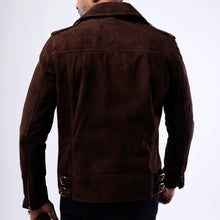 Load image into Gallery viewer, Goat Suede Motorcycle Jacket
