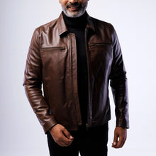 Load image into Gallery viewer, COW LEATHER BLOUSON BIKER JACKET
