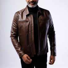 Load image into Gallery viewer, COW LEATHER BLOUSON JACKET
