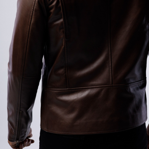 COW LEATHER BLOUSON JACKET