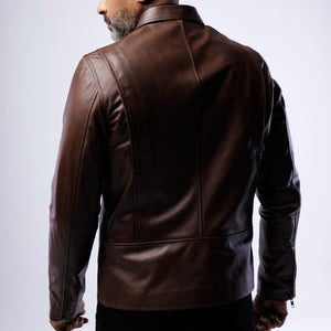 COW LEATHER BLOUSON JACKET