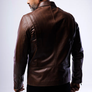 COW LEATHER BLOUSON BIKER JACKET