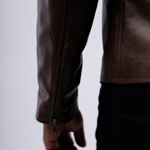 COW LEATHER BLOUSON JACKET