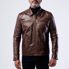 Load image into Gallery viewer, COW LEATHER BLOUSON JACKET
