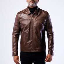 Load image into Gallery viewer, COW LEATHER BLOUSON BIKER JACKET
