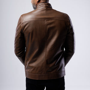 LAMB LEATHER RACER JACKET