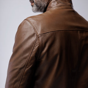 LAMB LEATHER RACER JACKET