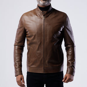 LAMB LEATHER RACER JACKET