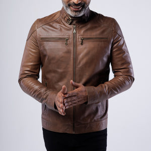 COW LEATHER ANTIQUE JACKET