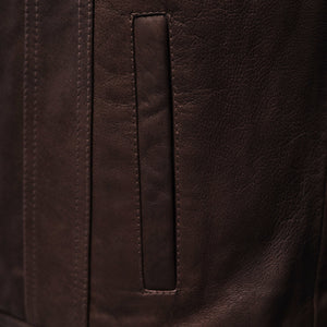 LAMB LEATHER RUGGED TRUCKER JACKET