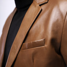 Load image into Gallery viewer, LAMB LEATHER SLIM FIT BLAZER
