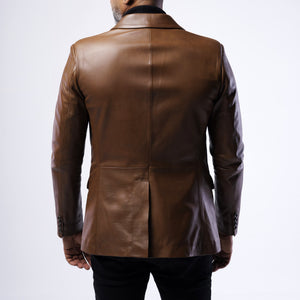 LAMB LEATHER SLIM FIT BLAZER