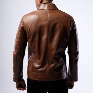 LAMB LEATHER CLASSIC COLLAR JACKET