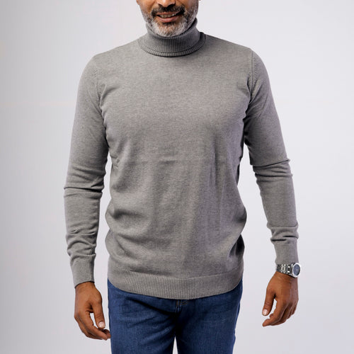 100% Cotton Knitted Single-Layer Turtleneck Sweater