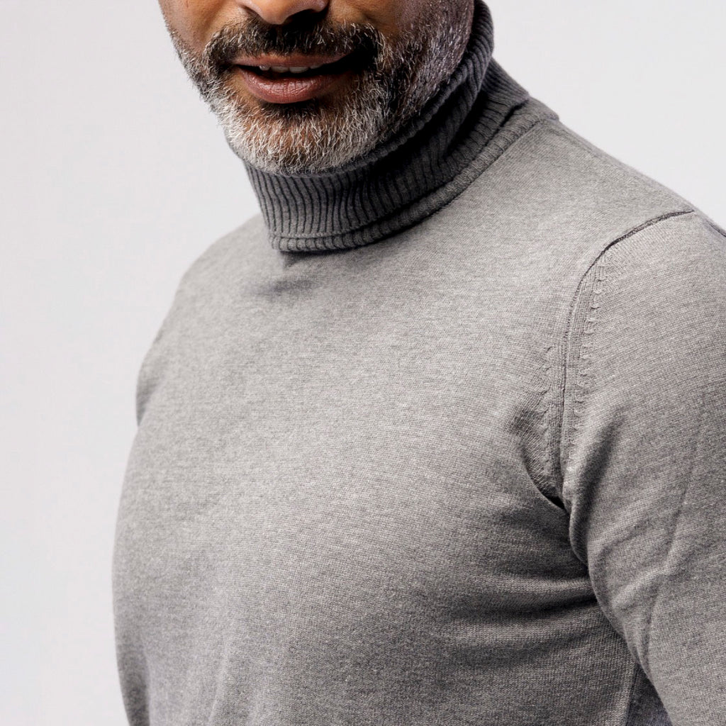 100% Cotton Knitted Single-Layer Turtleneck Sweater