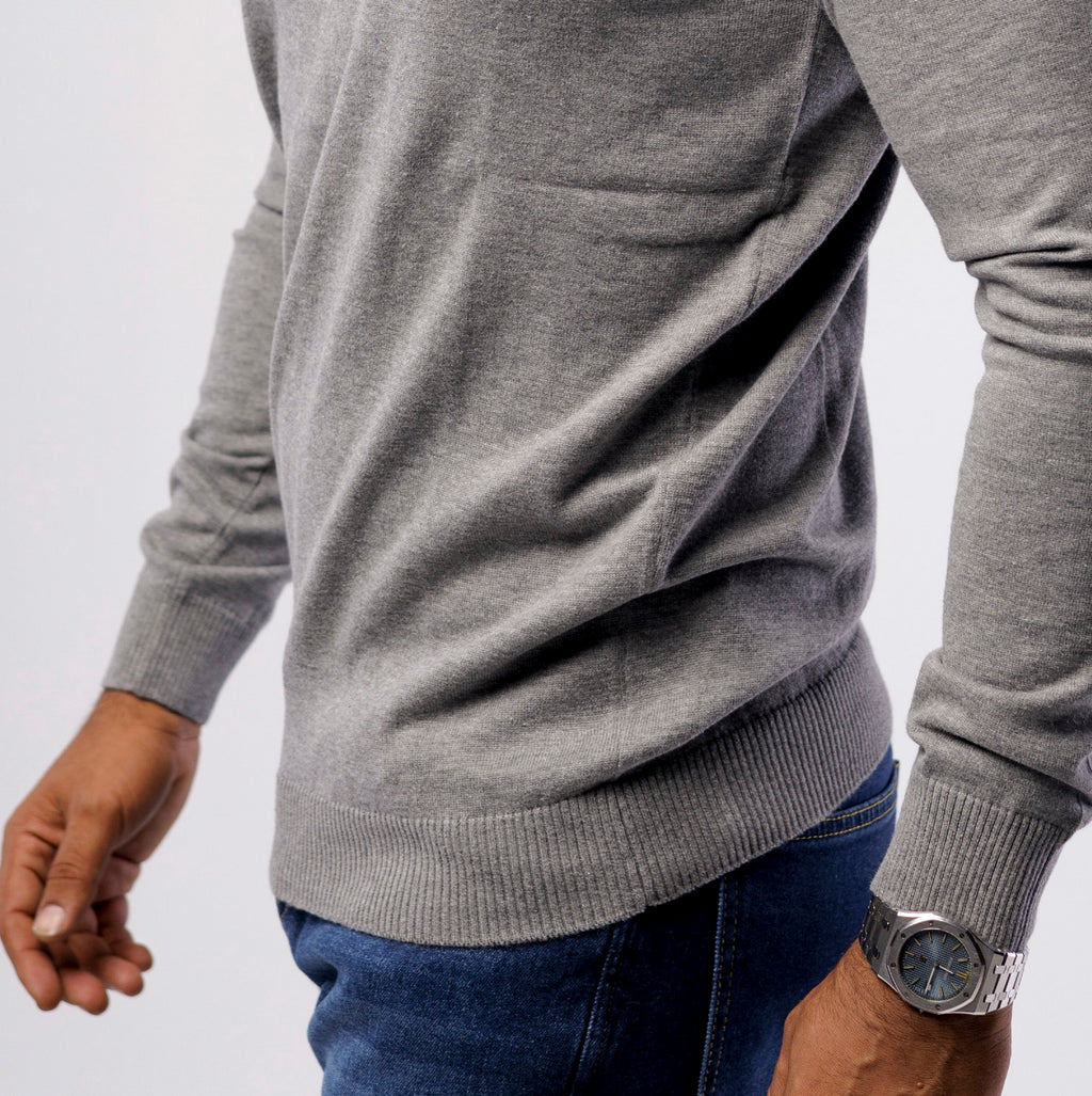 100% Cotton Knitted Single-Layer Turtleneck Sweater