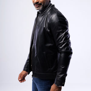 LAMB LEATHER RACER JACKET