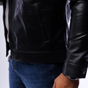 LAMB LEATHER RACER JACKET