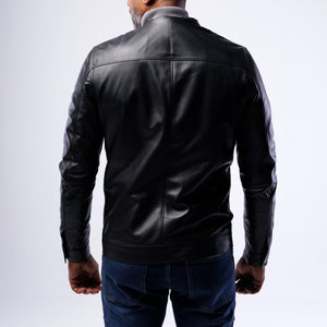 LAMB LEATHER RACER JACKET