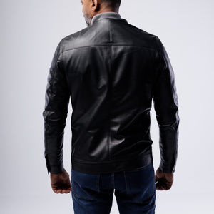 LAMB LEATHER RACER JACKET