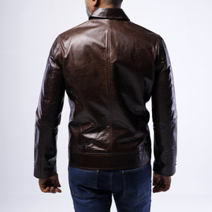 LAMB LEATHER CLASSIC COLLAR JACKET