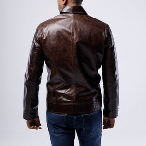 LAMB LEATHER CLASSIC COLLAR JACKET