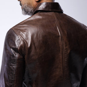 LAMB LEATHER CLASSIC COLLAR JACKET