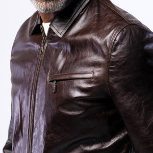 LAMB LEATHER CLASSIC COLLAR JACKET