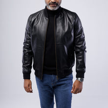 Load image into Gallery viewer, COW LEATHER BOMBER JACKET
