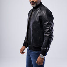 Load image into Gallery viewer, COW LEATHER BOMBER JACKET
