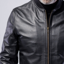 Load image into Gallery viewer, COW LEATHER BOMBER JACKET
