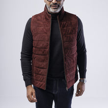 Load image into Gallery viewer, Goat Suede Puffer Vest
