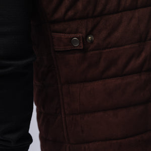 Goat Suede Puffer Vest