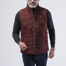 Load image into Gallery viewer, Goat Suede Puffer Vest
