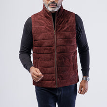 Load image into Gallery viewer, Goat Suede Puffer Vest
