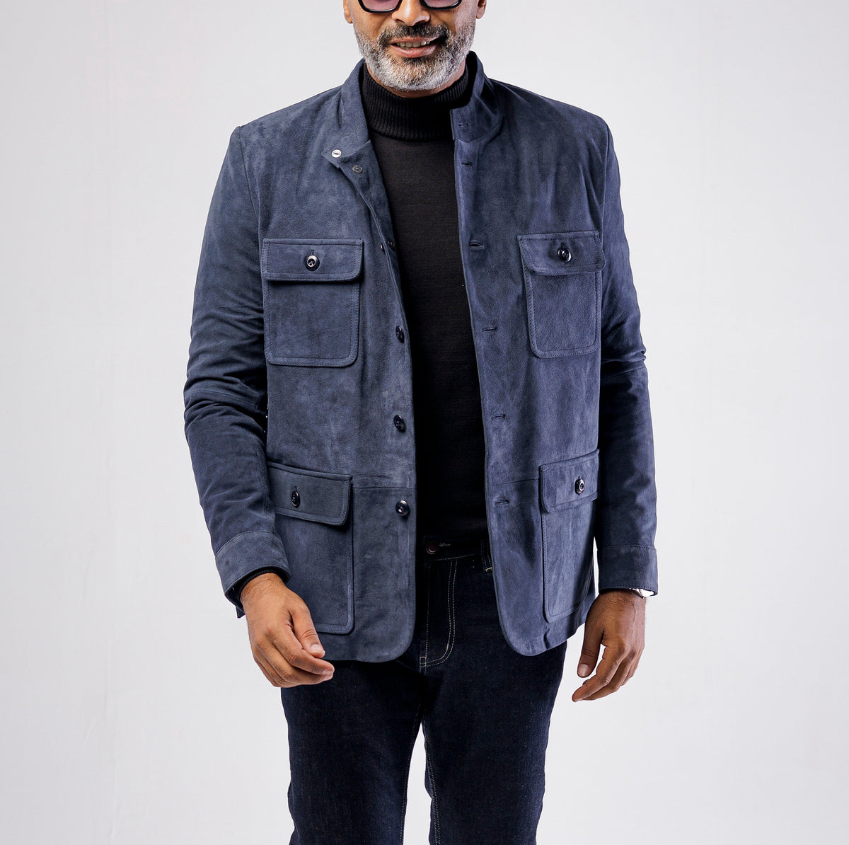 4-Pocket Lambskin Leather Field Jacket