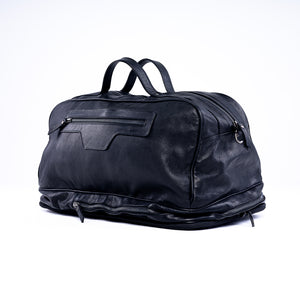 Calf Leather Duffle Bag - Black