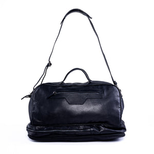 Calf Leather Duffle Bag - Black