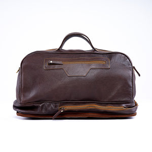 Calf Leather Duffle Bag - Brown