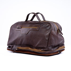 Calf Leather Duffle Bag - Brown