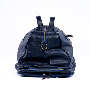 Calf Leather Duffle Bag - Navy