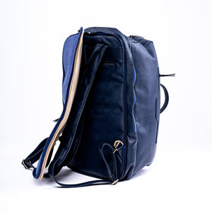 Calf Leather Duffle Bag - Navy