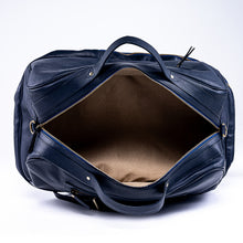 Load image into Gallery viewer, Calf Leather Duffle Bag - Navy
