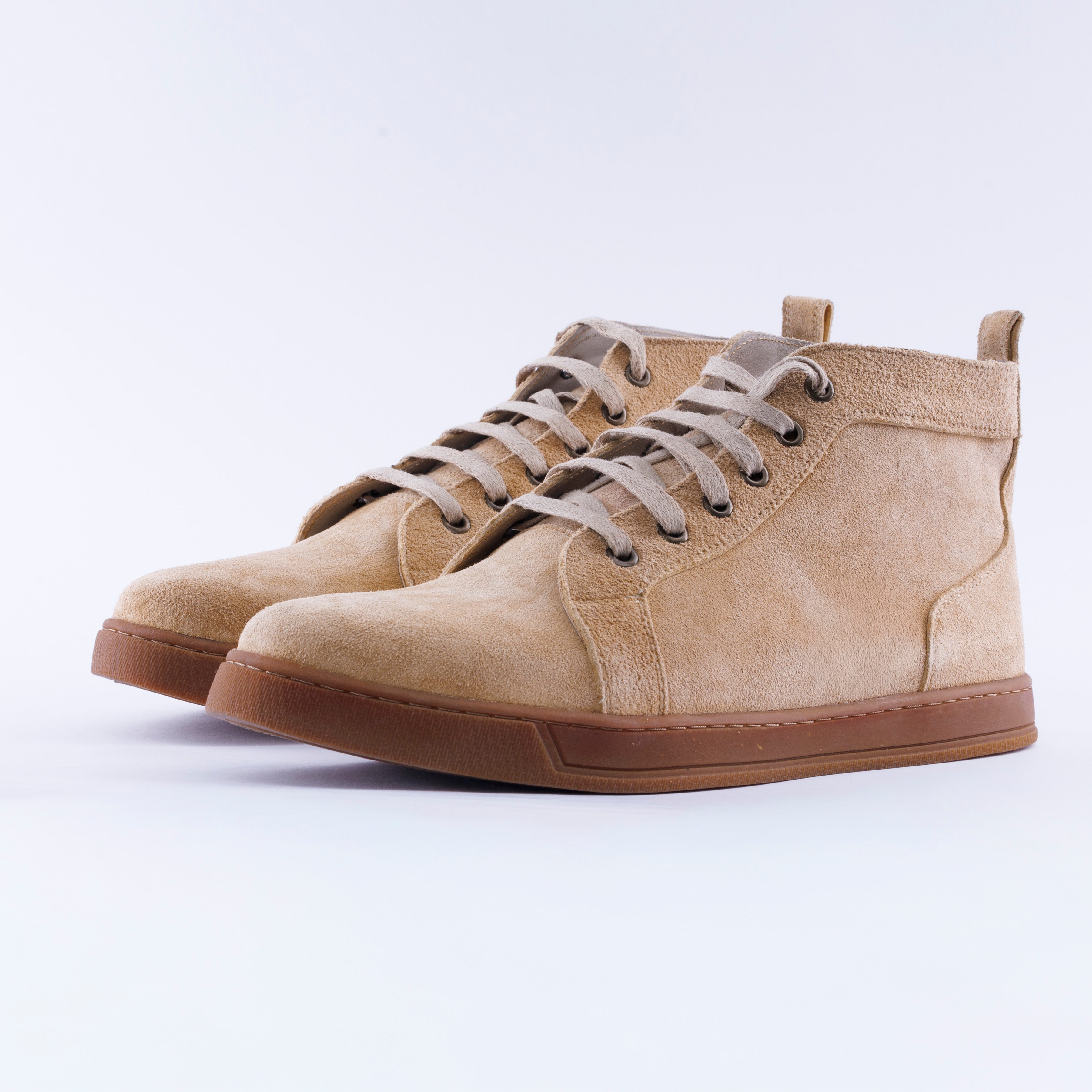 Calf  Suede High Top Sneaker