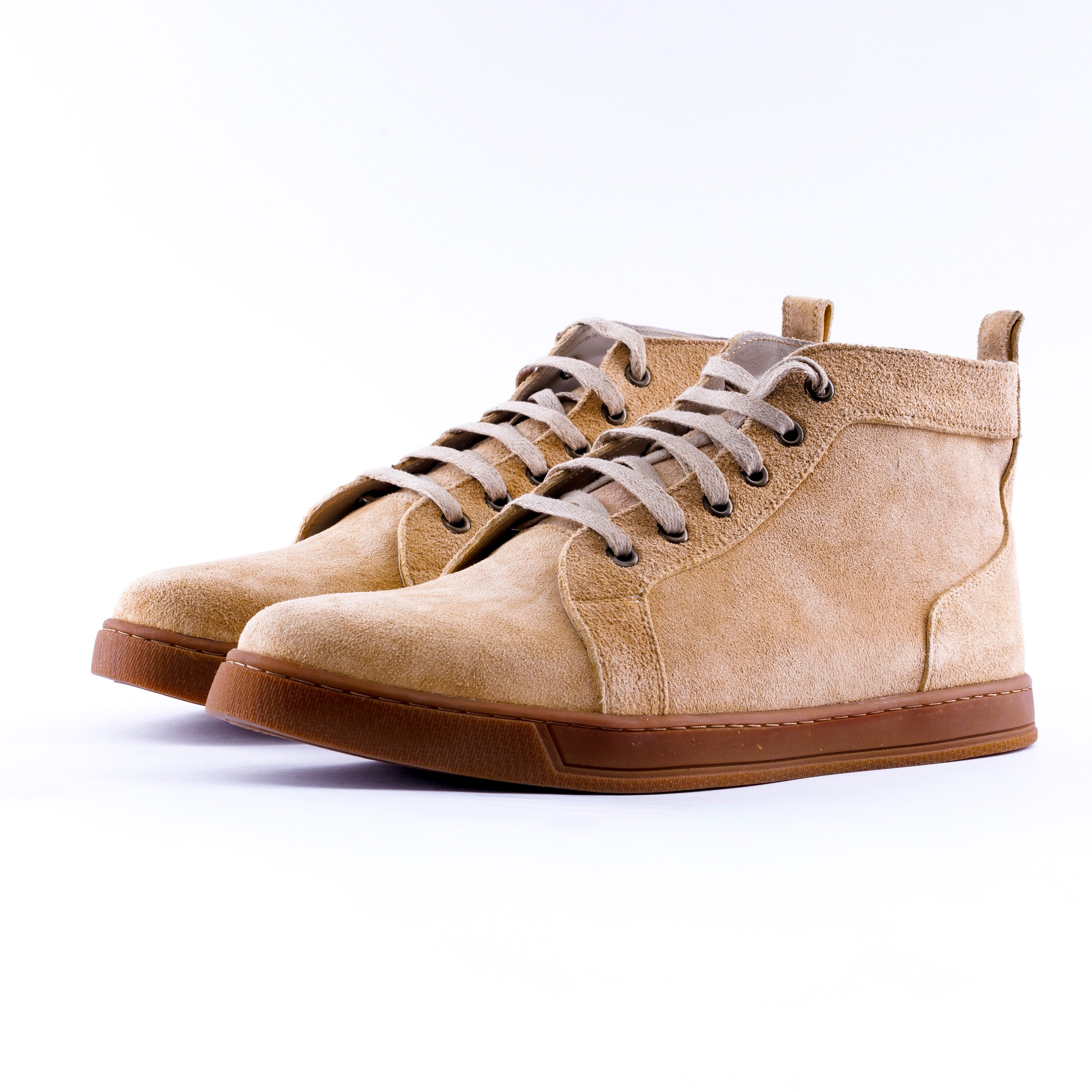 Calf  Suede High Top Sneaker