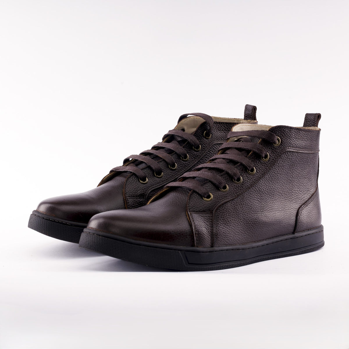 High-Top Suede & Leather Boot Sneaker