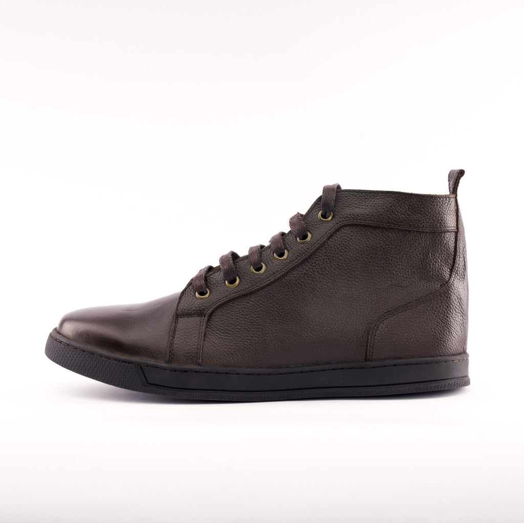 High-Top Suede & Leather Boot Sneaker