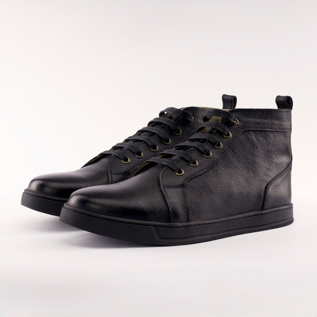 High-Top Suede & Leather Boot Sneaker