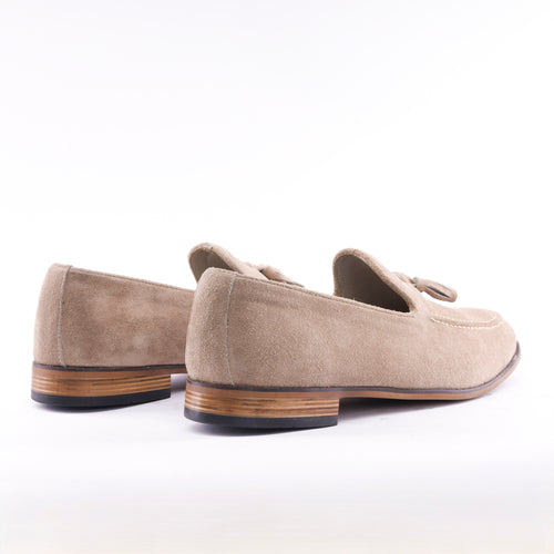 Calfskin Suede Tassel Loafers